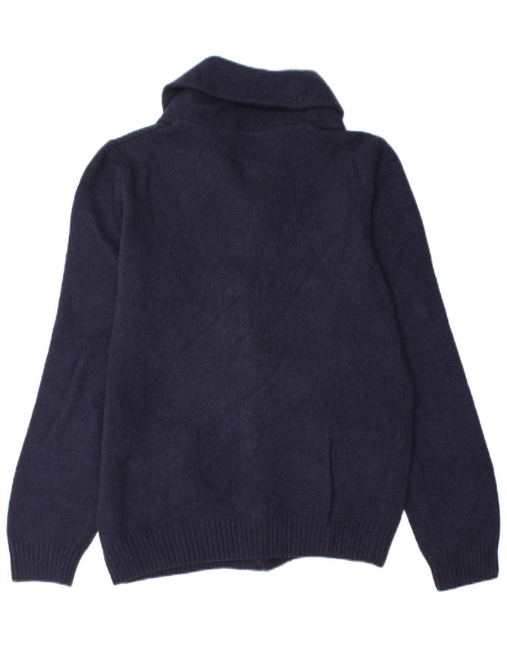 Brooksfield - Cárdigan para hombre IT 48 pequeño de lana azul marino