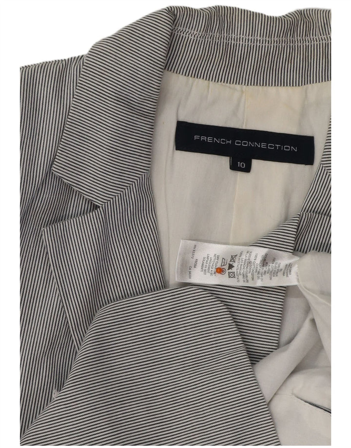 FRENCH CONNECTION Chaqueta tipo blazer para mujer UK 10 Small Blue Pinstripe
