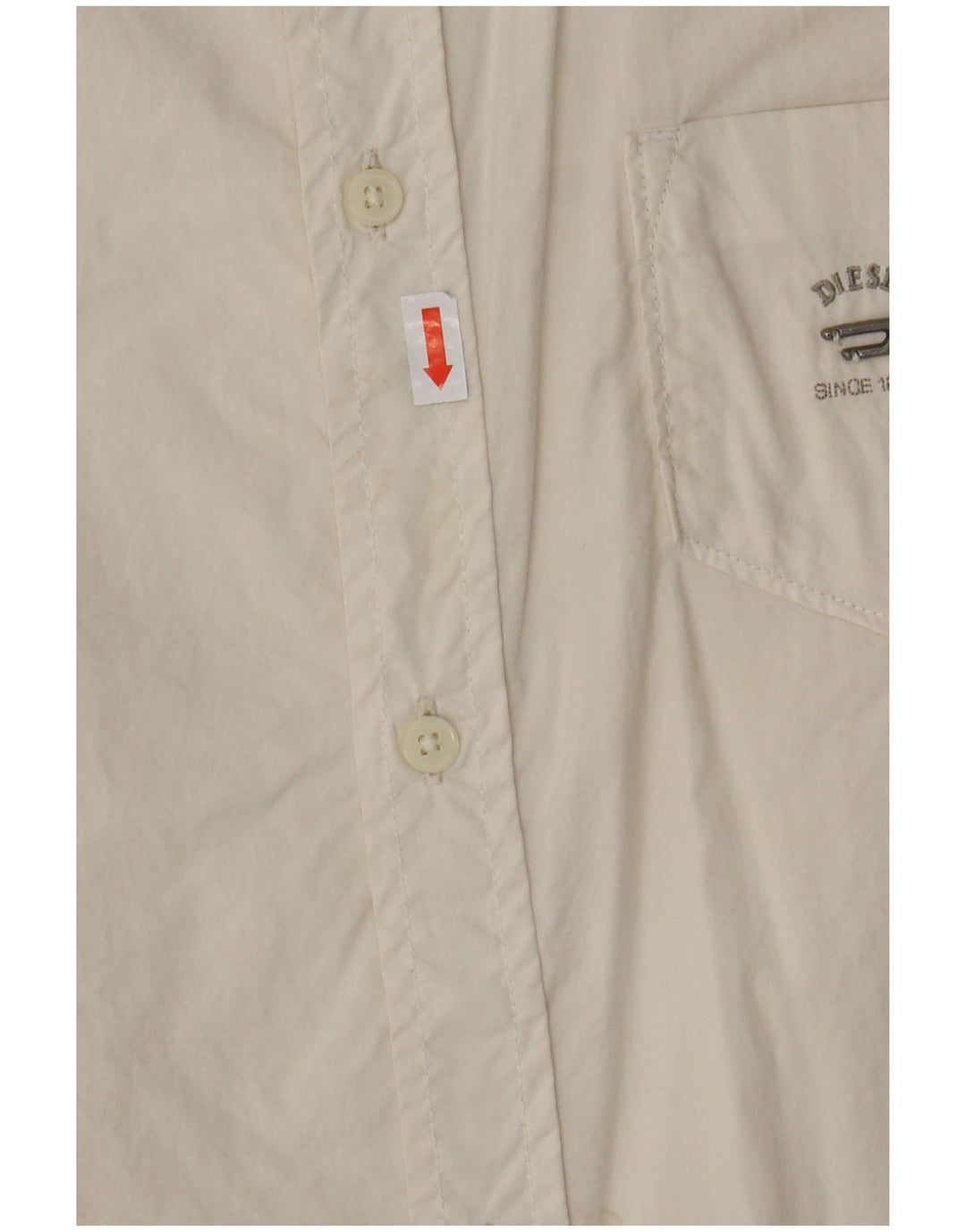 Diesel Camisa para niños 11-12 años Grande Blanco Roto