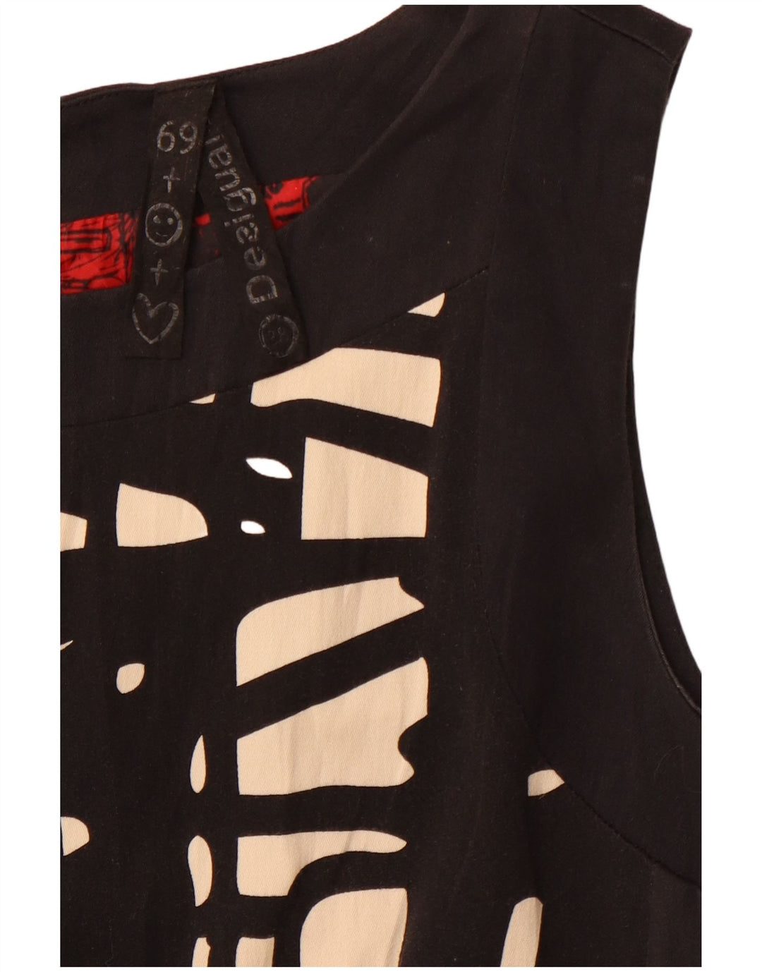 DESIGUAL Vestido tubo con estampado abstracto para mujer EU 38 Medium Black