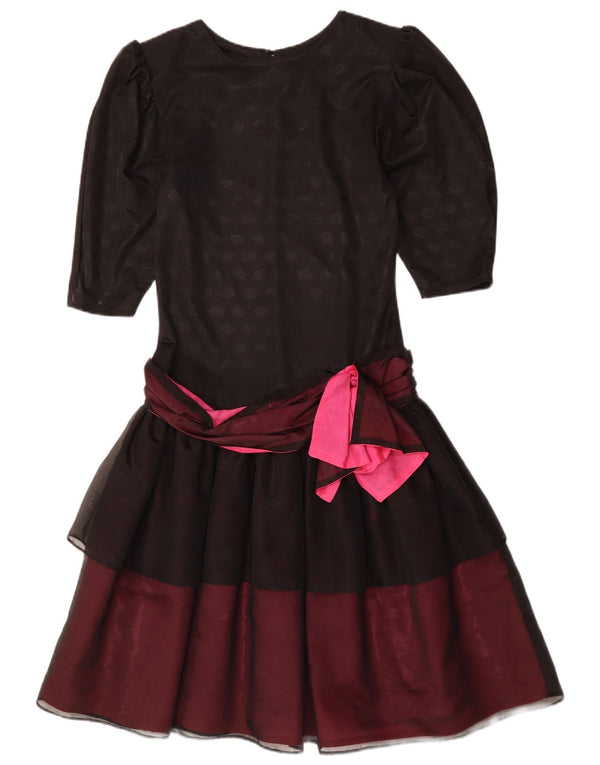 YESSICA Vestido escalonado para mujer EU 36 Pequeño Poliéster color block negro