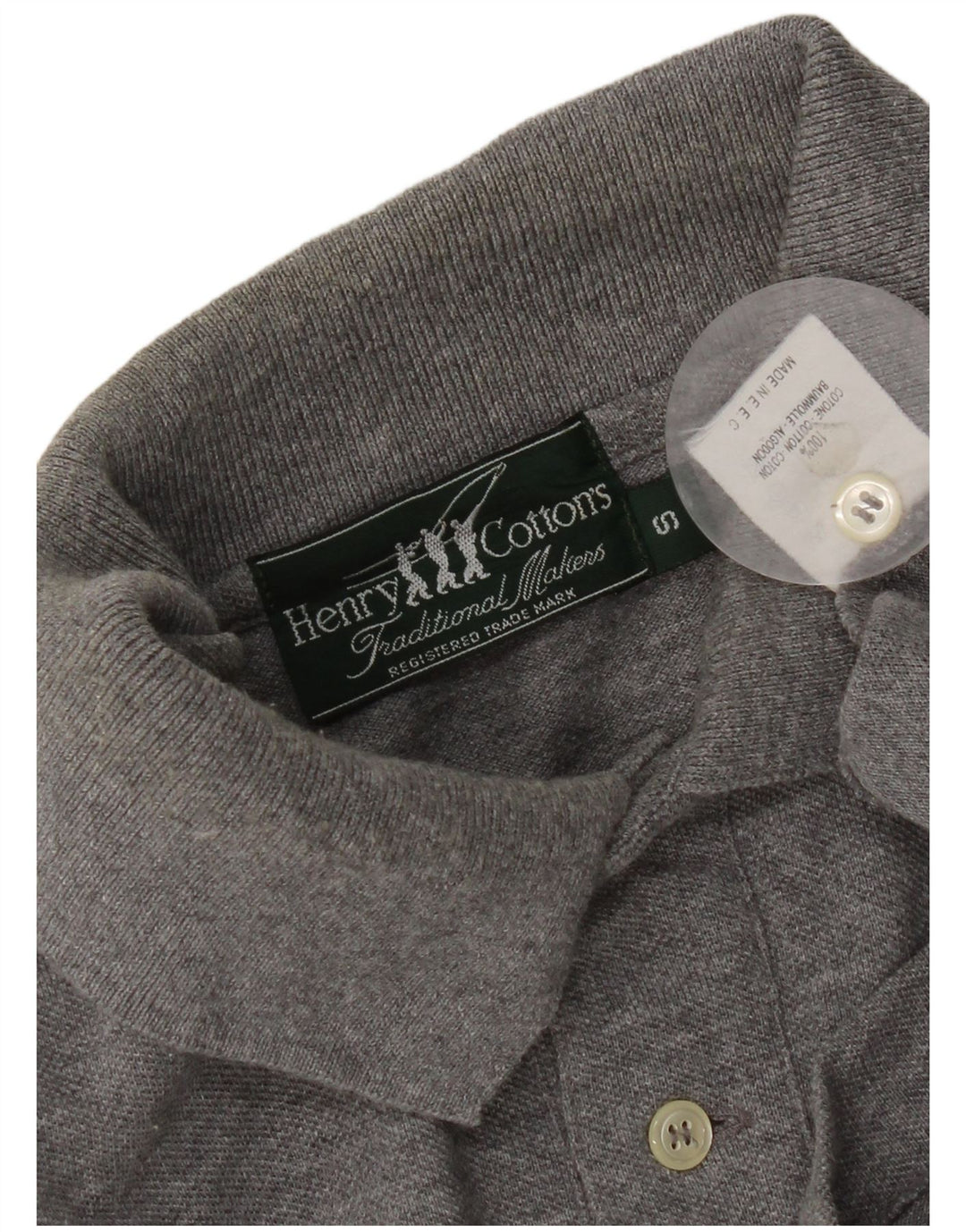 Henry Cottons Polo para hombre pequeño algodón gris