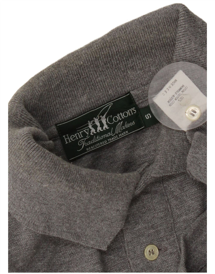 Henry Cottons Polo para hombre pequeño algodón gris