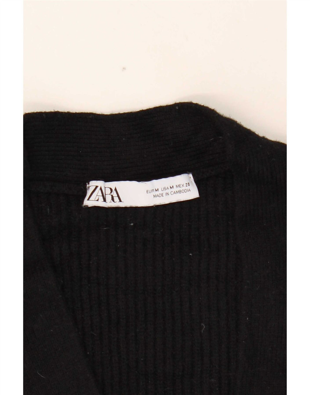 Zara Mujer Suéter Cárdigan Extragrande UK 44 Mediano Negro