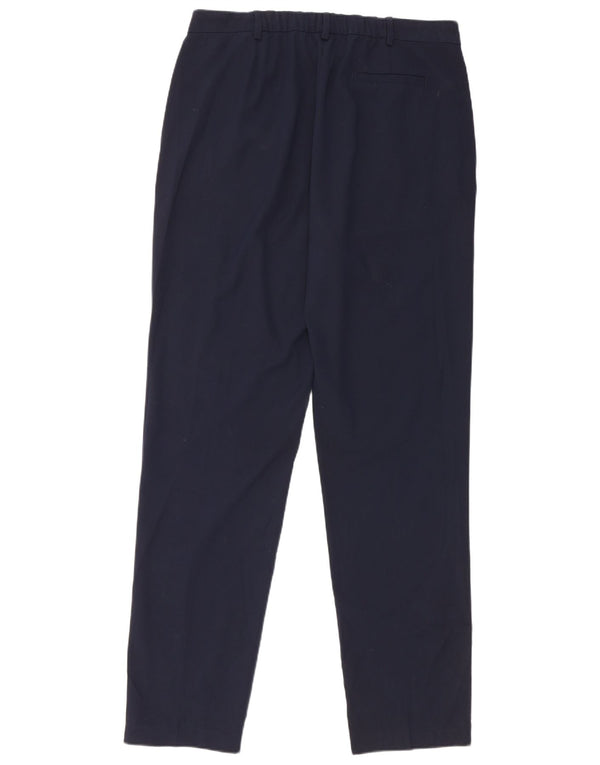 Marks & Spencer Pantalones chinos de cintura alta para mujer UK 14 Large W34 L32 Navy B