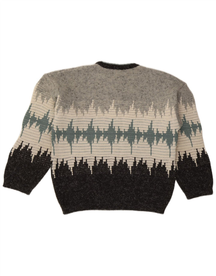 Ciao Hombre Jersey Con Cuello Redondo Acrílico Color Block Gris Medio