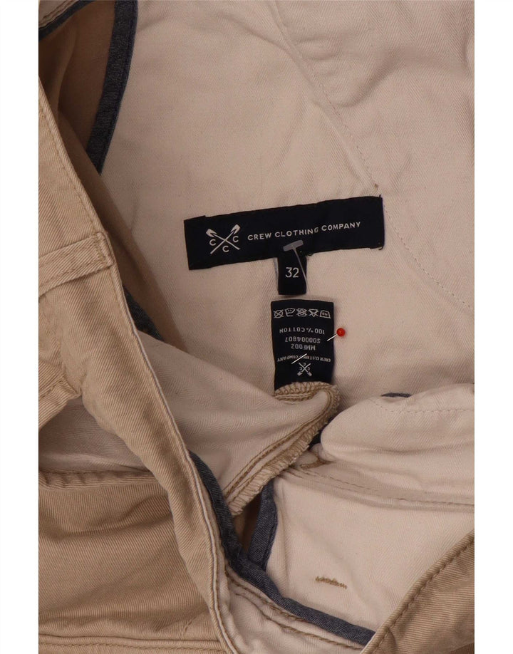 Crew Clothing Pantalones cortos cargo para hombre W32 Algodón beige medio