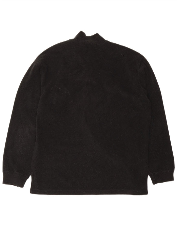 Fila Hombre Zip Neck Fleece Jumper Medium Black