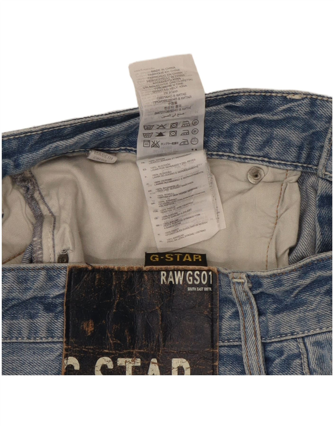 Vaqueros rectos para hombre G-Star W33 L32 Algodón azul