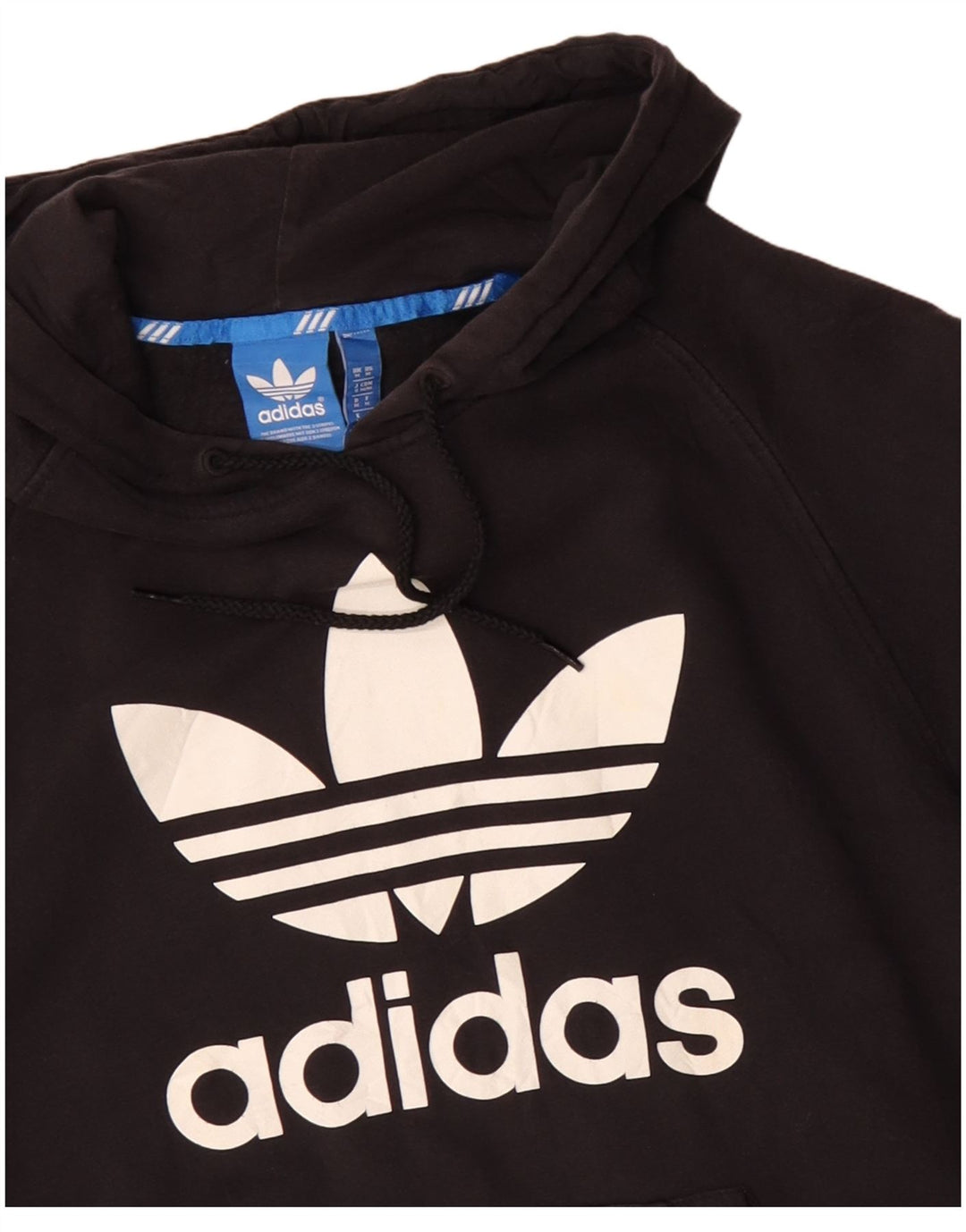 ADIDAS Sudadera con capucha gráfica para hombre Jersey mediano de algodón negro