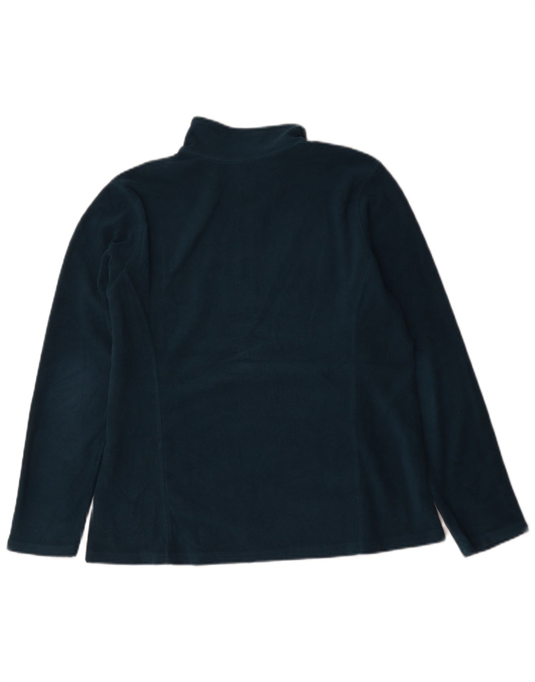 Eddie Bauer Jersey polar con cuello y cremallera para mujer UK 46 Poliéster azul grande