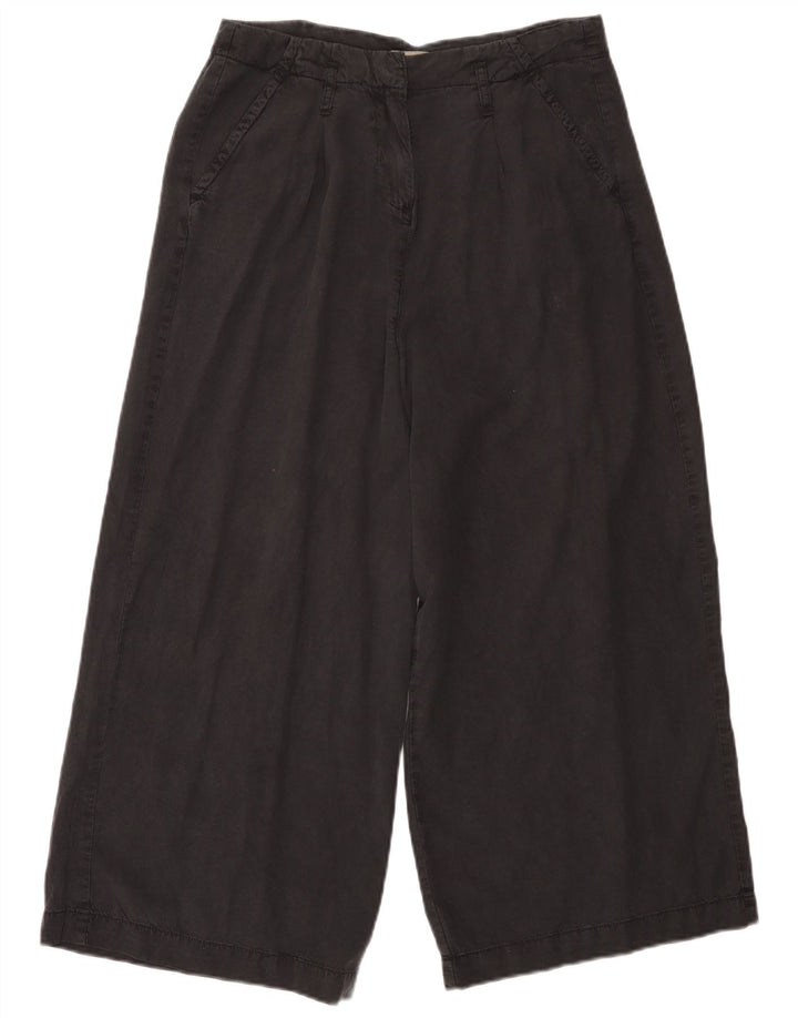 Dack's Pantalones capri de pierna ancha para mujer IT 44 Medium W30 L23 Black Tencel