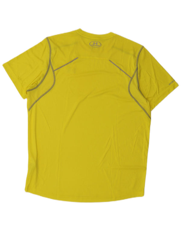 Camiseta Under Armour Heat Gear para hombre Top XL Poliéster amarillo