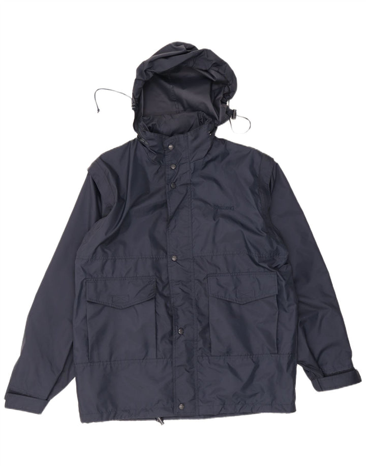 Spalding Chaqueta impermeable con capucha para hombre UK 38 Medium Azul marino Poliamida