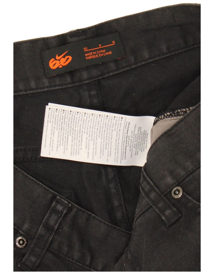 NIKE Mens Denim Shorts W30 Medium Black Cotton