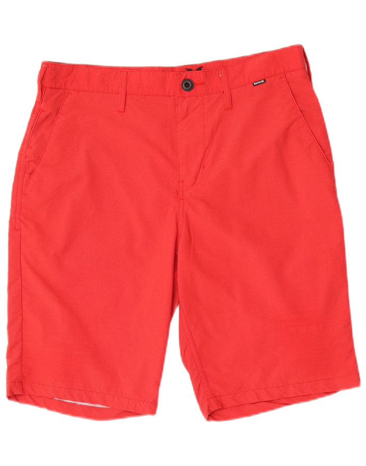 Hurley Pantalones cortos chinos Dri Fit para hombre W30 Nylon rojo mediano