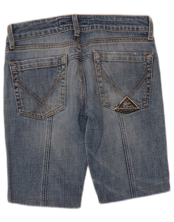 Roy Rogers Pantalones cortos de mezclilla de cintura baja para mujer W25 XS Azul