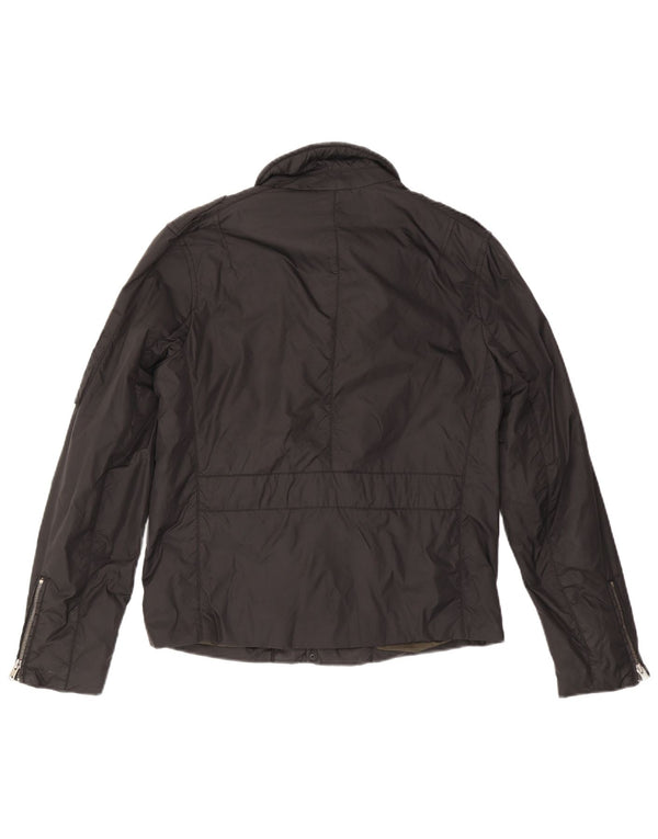 ALL SAINTS Chaqueta militar para hombre UK 38 Medium Black Nylon