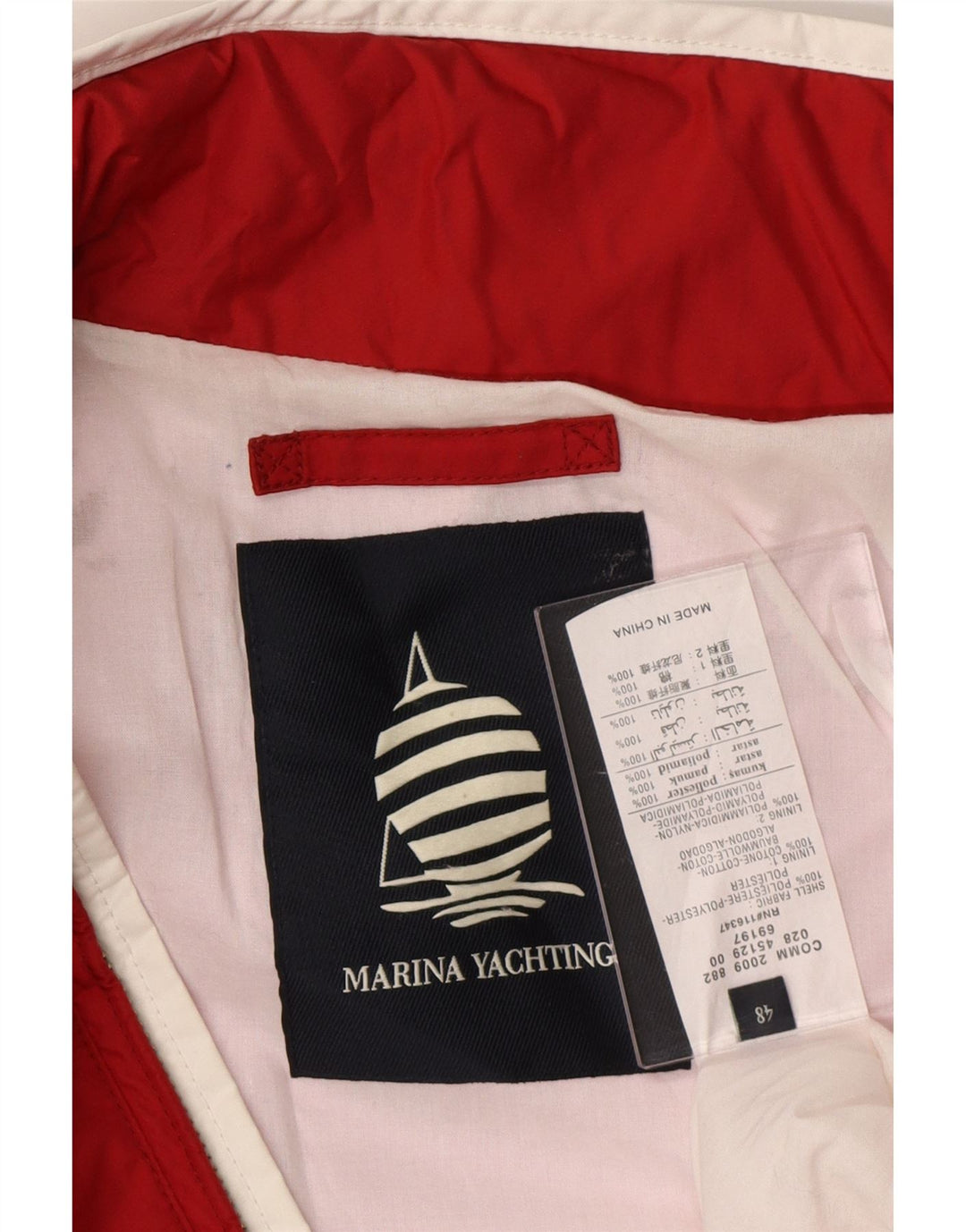MARINA YACHTING Chaqueta utilitaria con capucha para mujer IT 48 XL Poliéster rojo