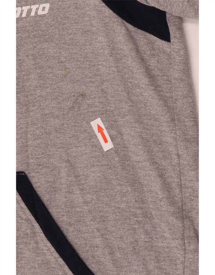 Lotto - Chaqueta de chándal para hombre, talla pequeña, algodón gris color block