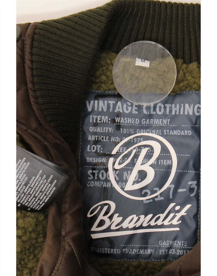 Brandit Chaqueta acolchada con forro para hombre UK 38 Poliéster caqui medio