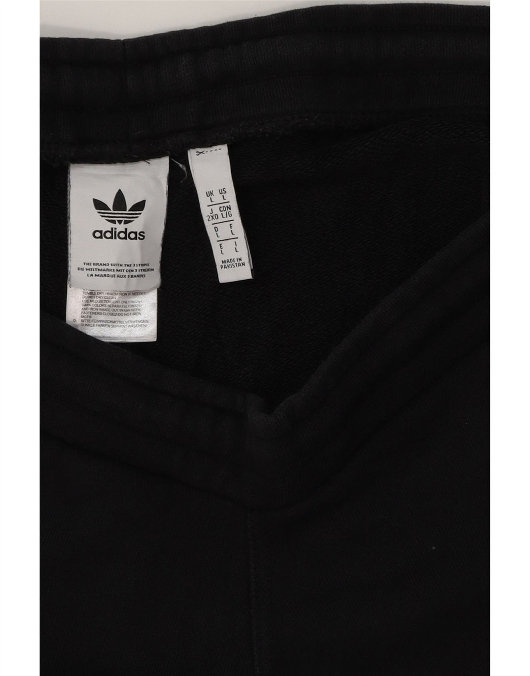 ADIDAS Pantalones cortos deportivos para hombre Grande Algodón negro