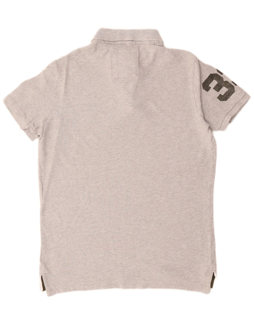 SUPERDRY Polo gráfico para hombre de algodón gris medio