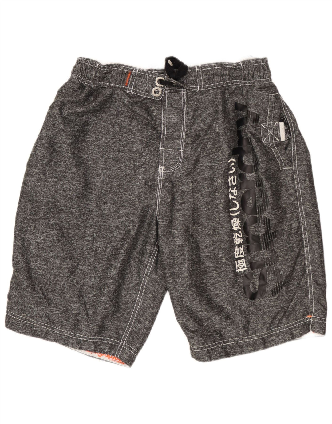 Superdry Bañador con estampado gráfico para hombre XL Poliéster moteado gris