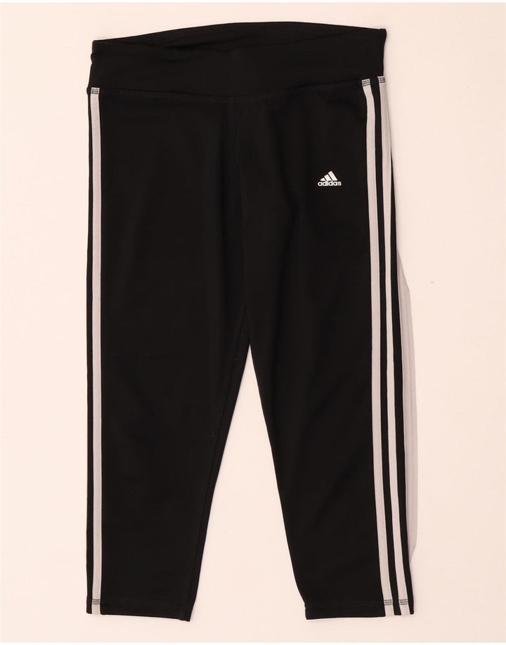 Adidas Mujer Climalite Capri Leggings Reino Unido 12/14 Mediano Negro Poliéster