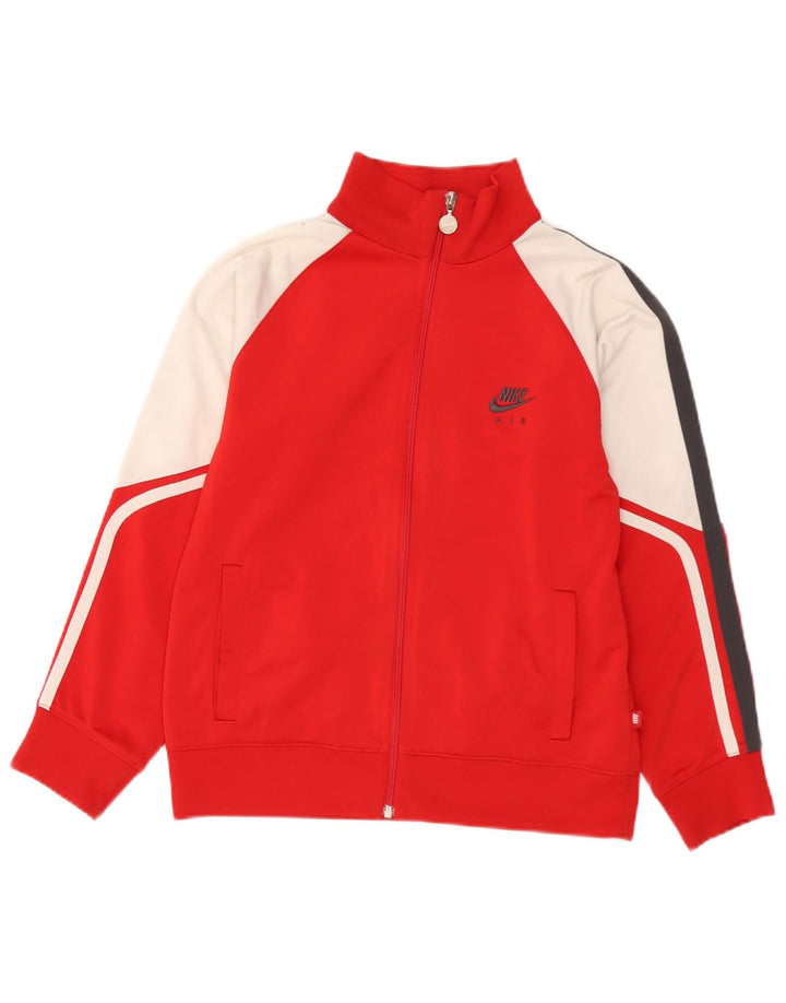 Nike - Chaqueta de chándal gráfica para niños de 10 a 11 años, color rojo mediano