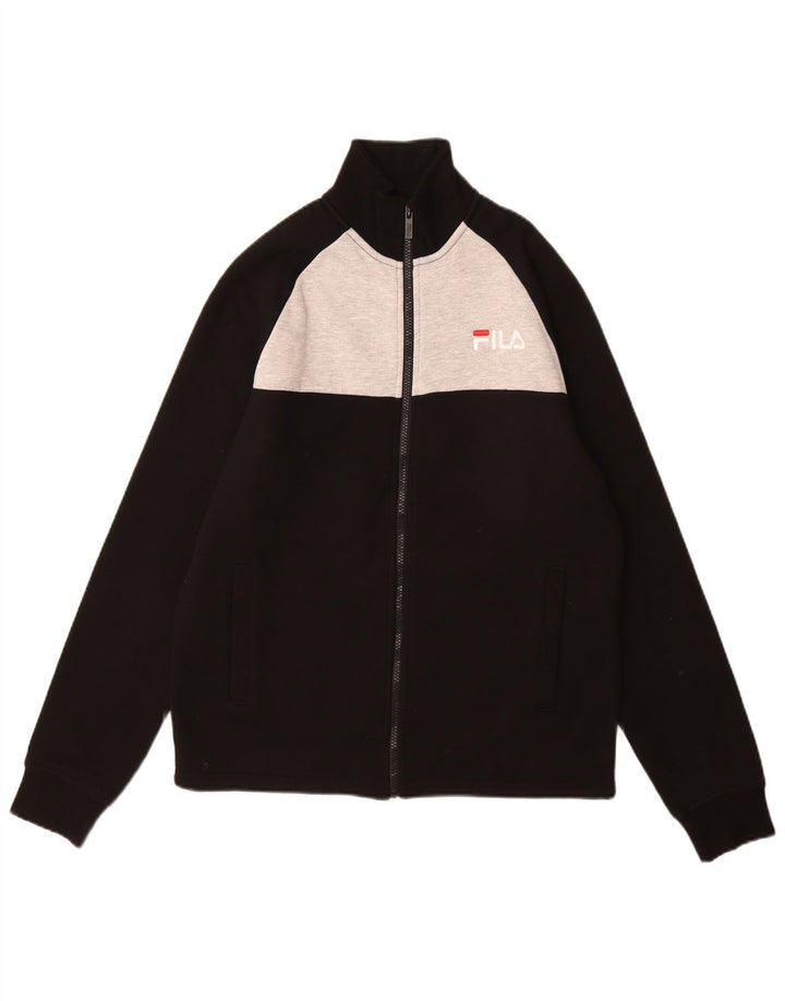 Fila Hombre Chándal Top Chaqueta Pequeña Poliéster Color Block Negro