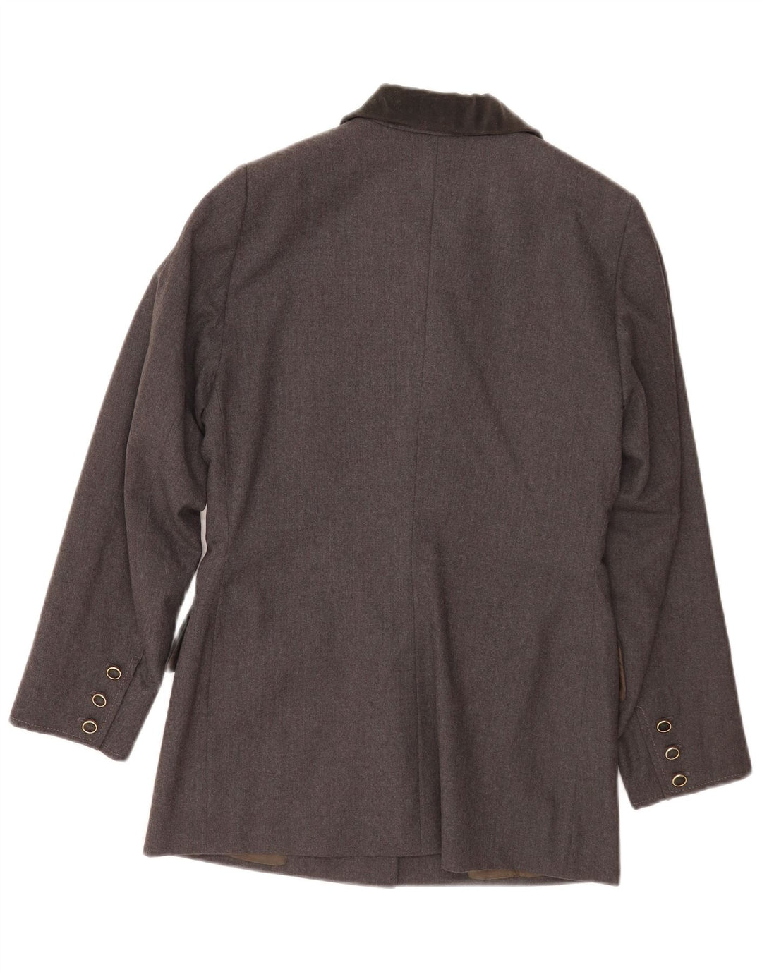Vintage mujer 5 botones Blazer chaqueta Reino Unido 16 gris grande