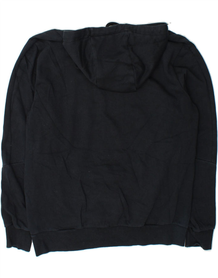 PUMA Mens Graphic Hoodie Jumper Medium Black Cotton Vintage Puma and Second-Hand Puma from Messina Hembry 