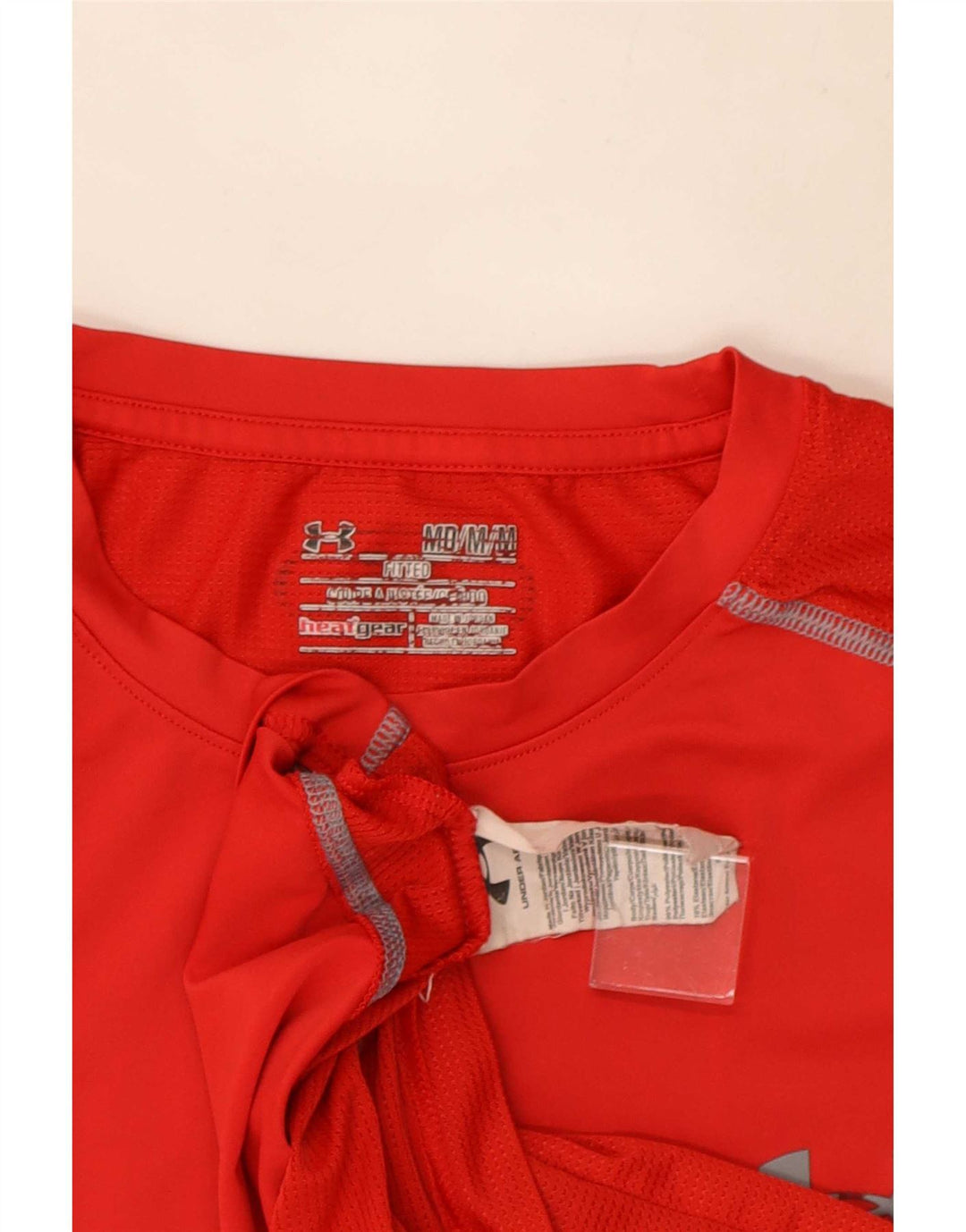 Camiseta Under Armour Heat Gear para hombre, parte superior mediana de poliéster rojo