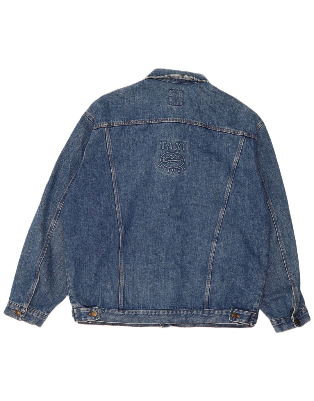 VINTAGE Chaqueta vaquera para hombre Reino Unido 42 XL Algodón azul
