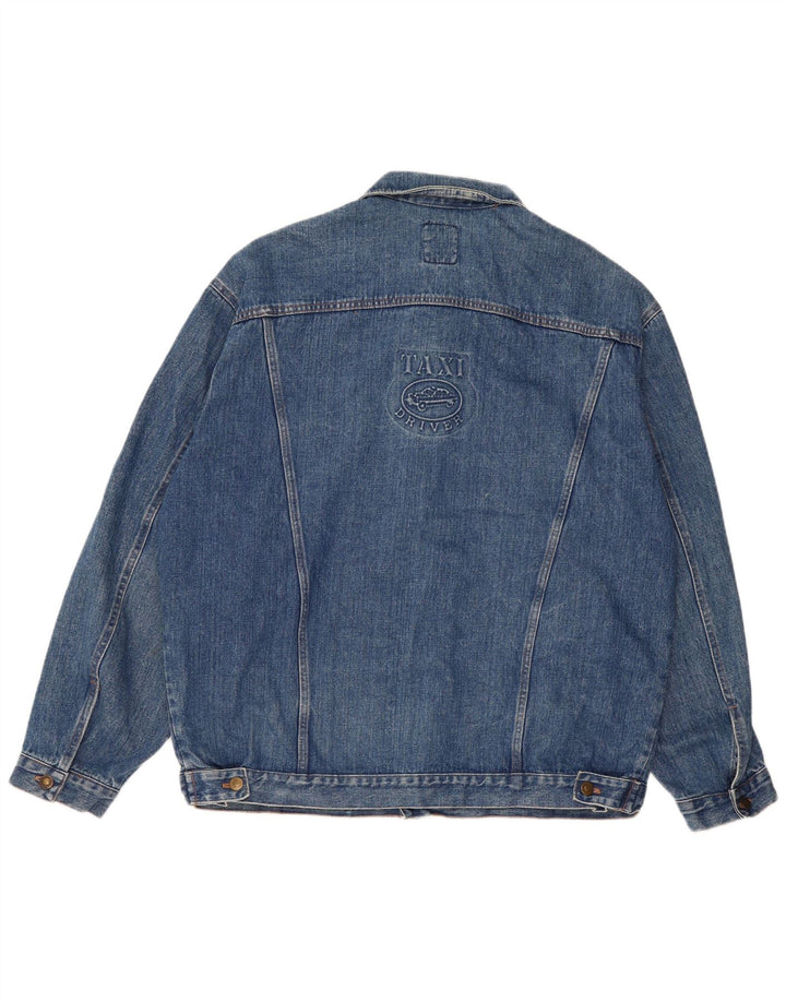 VINTAGE Chaqueta vaquera para hombre Reino Unido 42 XL Algodón azul