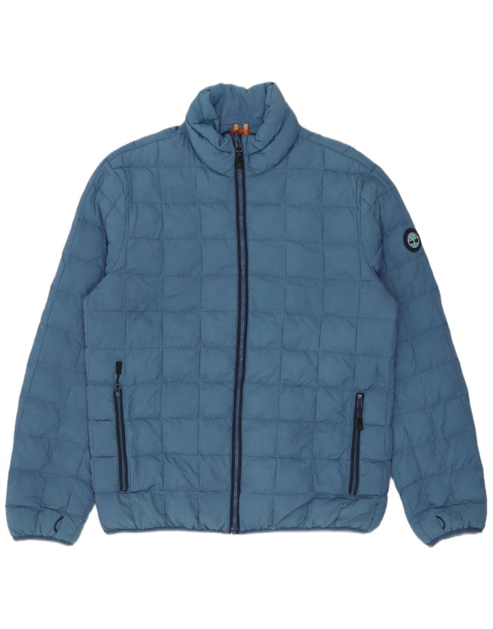 Timberland Chaqueta acolchada con forro para hombre UK 38 Medium Blue Nylon