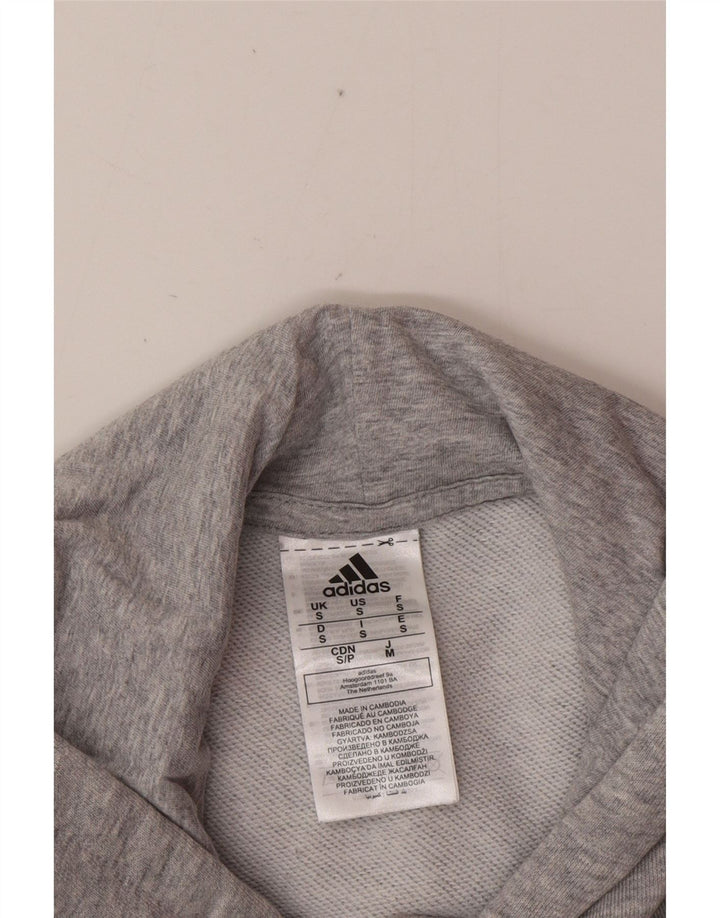 ADIDAS Hombre Graphic Sudadera con capucha Jumper Pequeño Gris Algodón