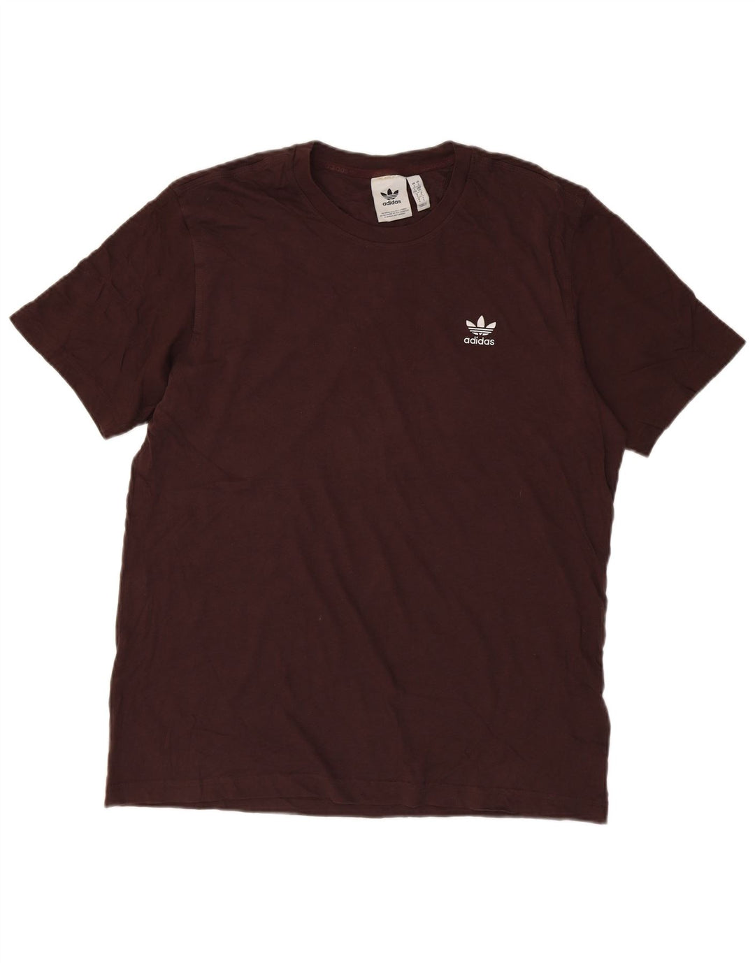 Adidas - Camiseta para hombre, talla grande, algodón marrón