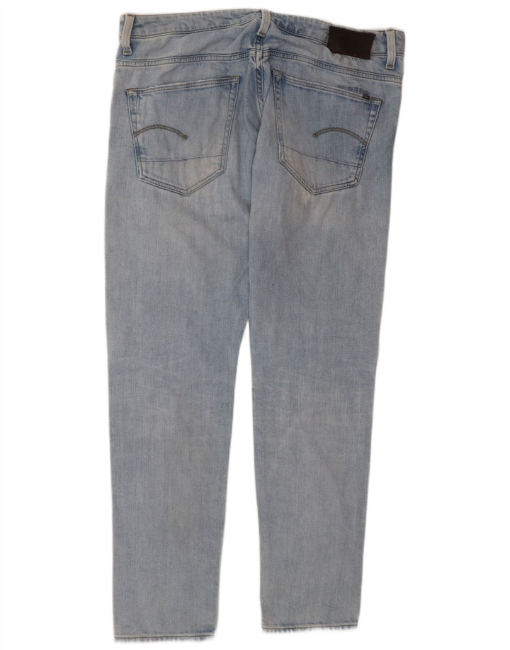 G-STAR Vaqueros ajustados desgastados para hombre W36 L32 Algodón azul