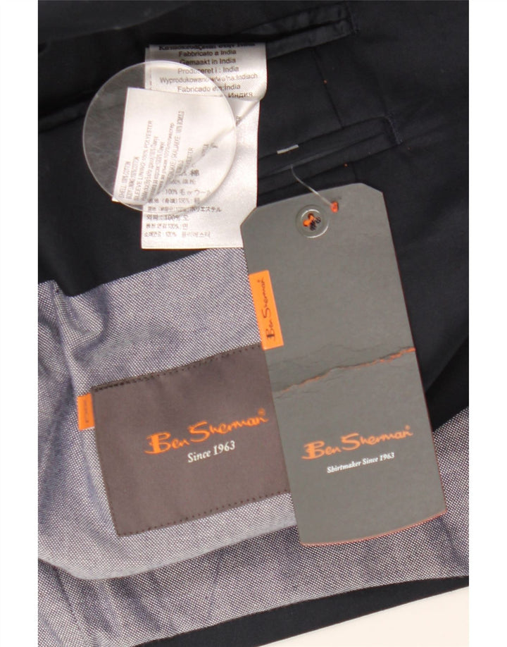 Ben Sherman Chaqueta tipo blazer de 2 botones para hombre UK 44 2XL Algodón azul marino