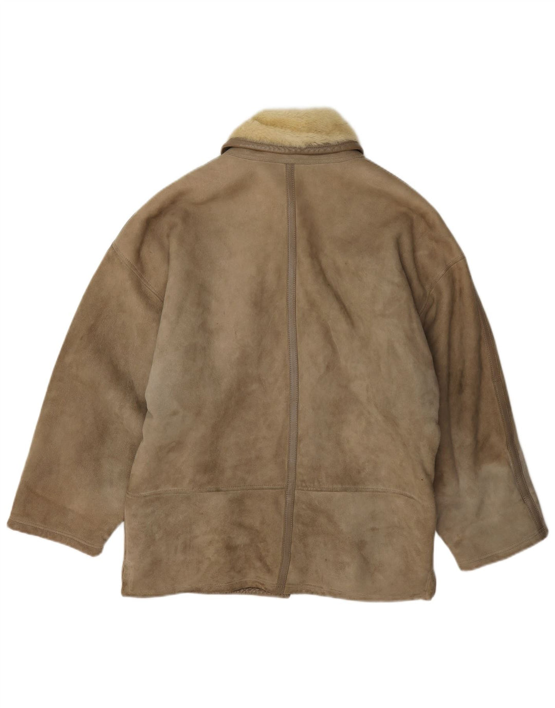 Genny Chaqueta de piel de oveja para mujer US 6 cuero gris medio