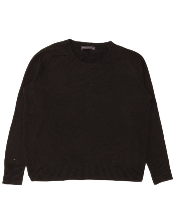 Marks & Spencer Suéter de cuello redondo para mujer UK 46 Grande Acrílico negro