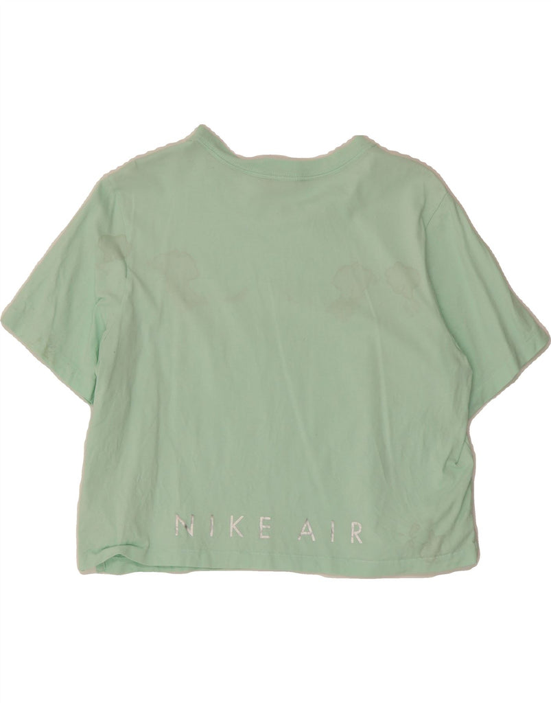 NIKE Womens Crop Graphic T-Shirt Top UK 16 Large Green Cotton Vintage Nike and Second-Hand Nike from Messina Hembry 