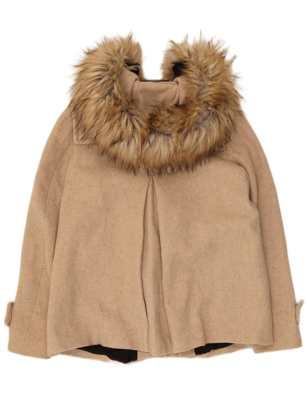 Zara Mujer Trenca Extragrande Con Capucha UK 6 XS Beige