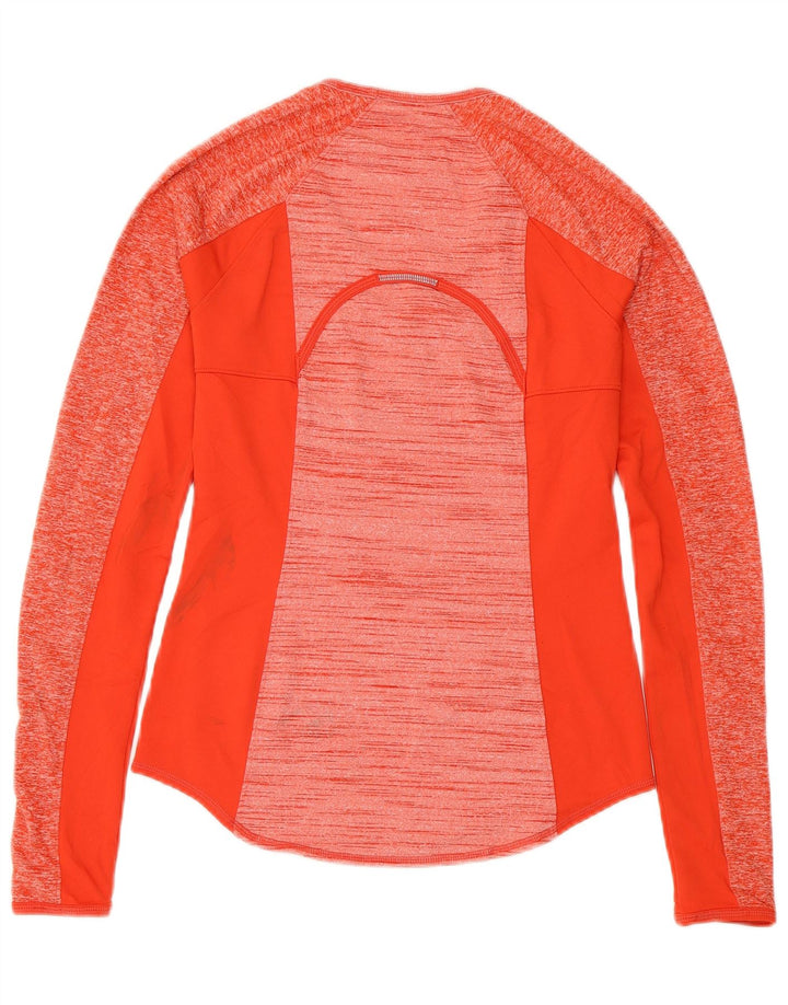 ATHLETA Top de mujer de manga larga UK 6 XS Poliéster moteado rojo