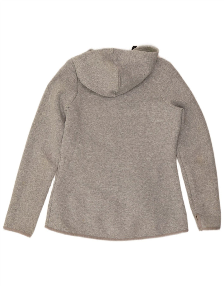 Marks & Spencer Suéter con capucha y cremallera para mujer Reino Unido 12 Algodón gris medio