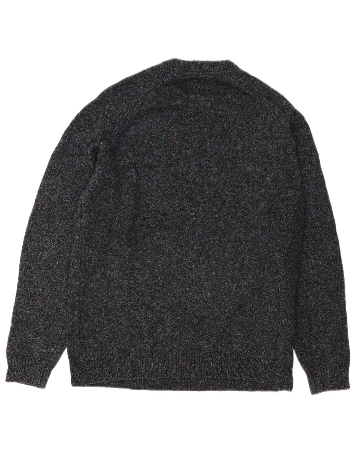 Superdry Jersey De Cuello Redondo Para Hombre De Lana Moteada Gris Grande