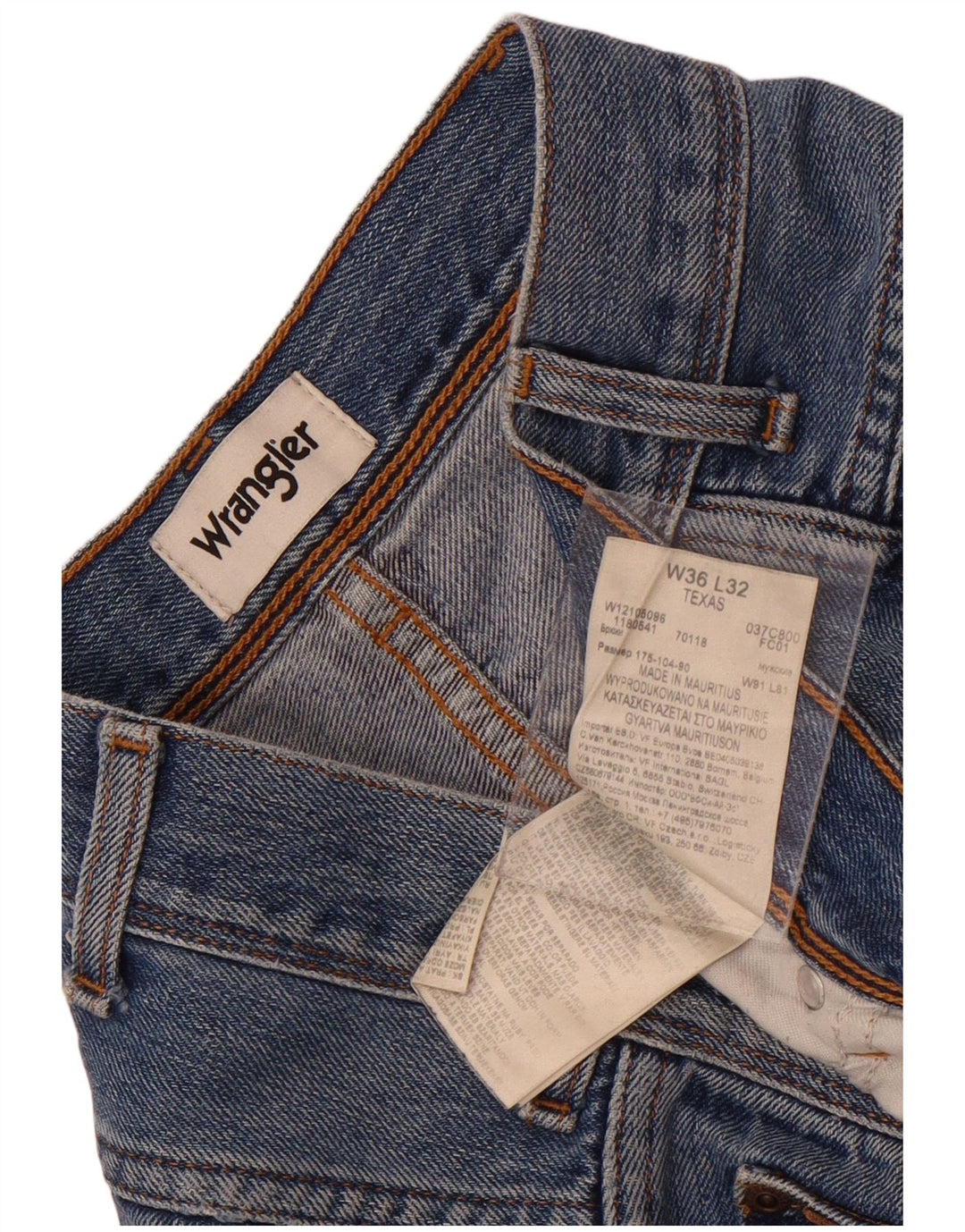 Wrangler Vaqueros rectos Texas para hombre W36 L32 Algodón azul