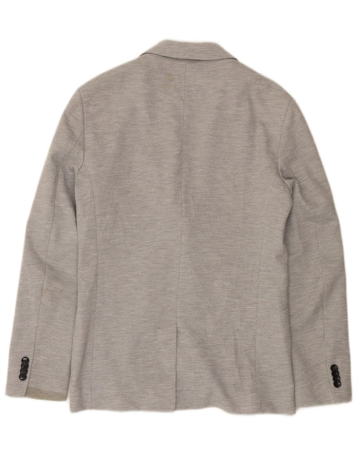 Zara Chaqueta Blazer De 2 Botones Para Hombre UK 38 Gris Medio